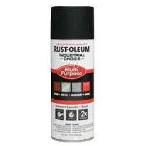 1678830 Rust-Oleum 1600 Industrial Choice Spray Paint, 12 oz, Aerosol, Semi-Black