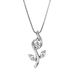 18ct White Gold 0.25ct Diamond Sirena Flower Necklace
