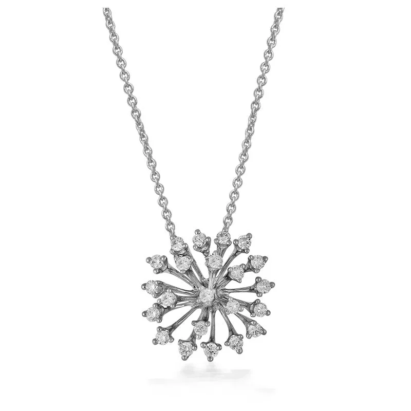 18k Luminus White Gold Necklace With 0.32 Cts Vs-Gh Diamonds