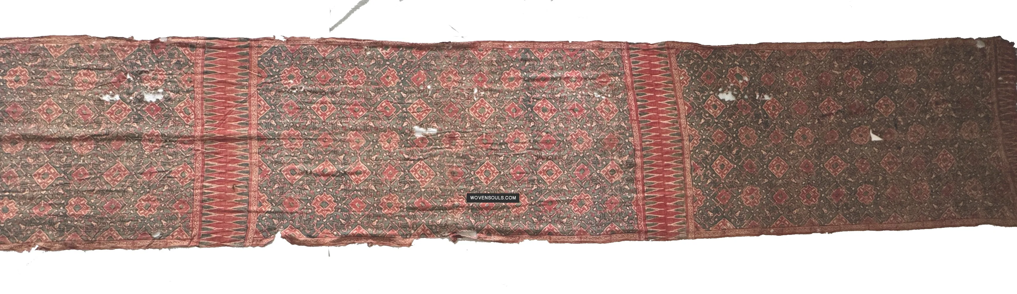 1923 Antique Indian Trade Textile Toraja - Patola Print