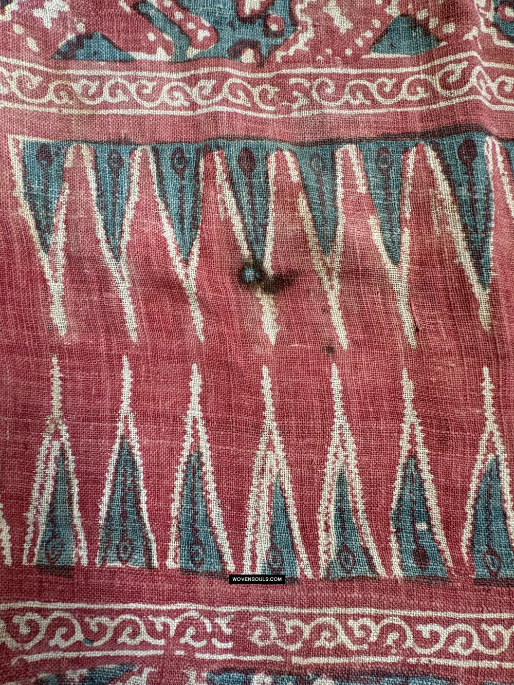 1923 Antique Indian Trade Textile Toraja - Patola Print