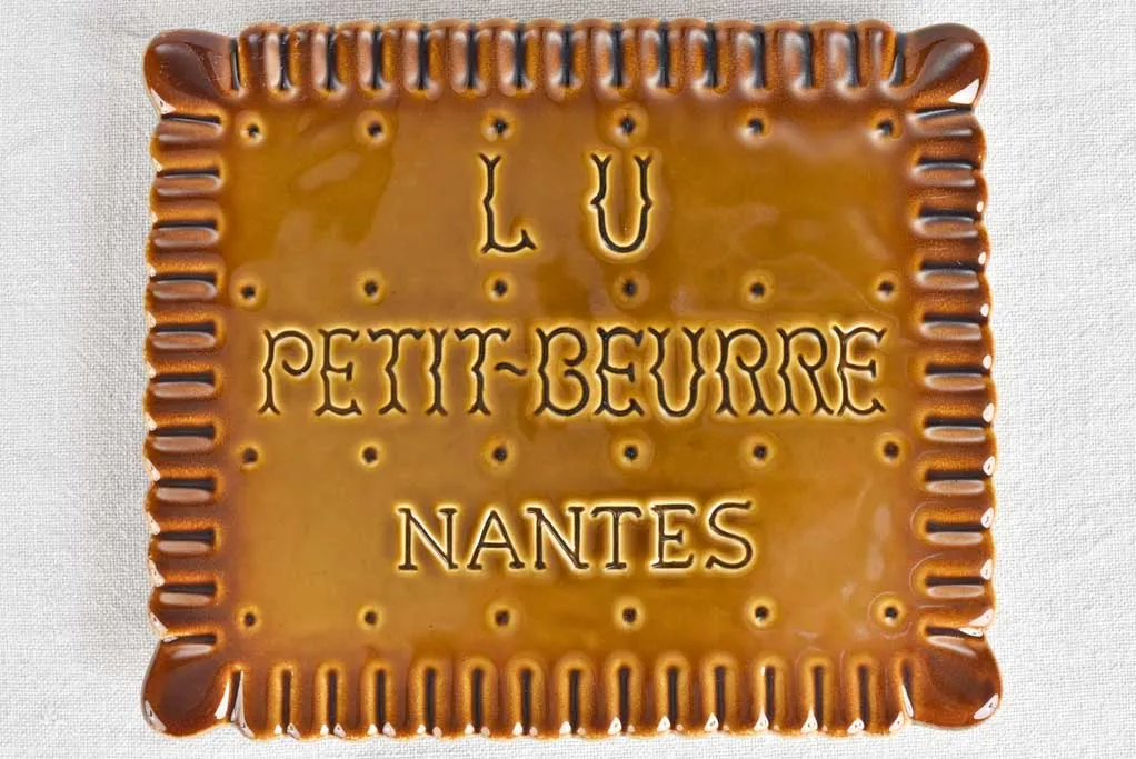 1960s 'Lu Petite beurre' biscuit advertising sign 8¼" x 9¾"