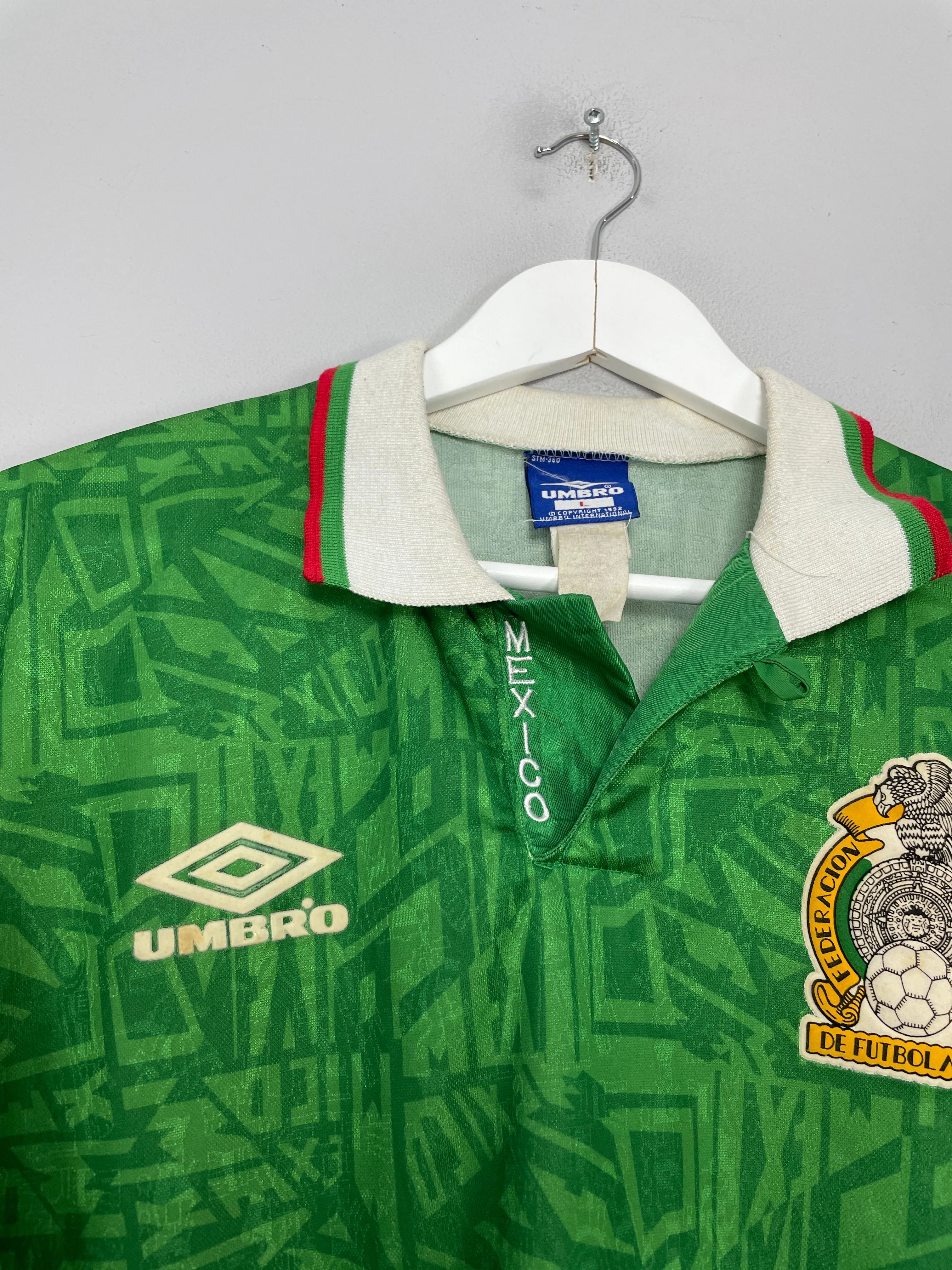 1992/94 MEXICO HOME SHIRT (L) UMBRO