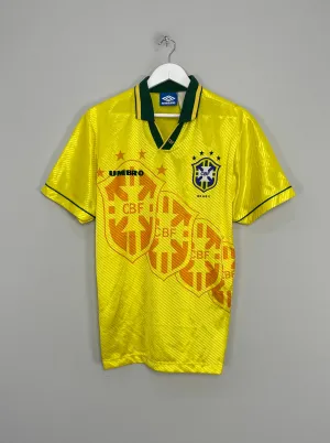 1994/96 BRAZIL HOME SHIRT (M) UMBRO