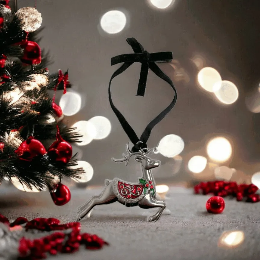 3D Reindeer Ornament with Engraving Tag
