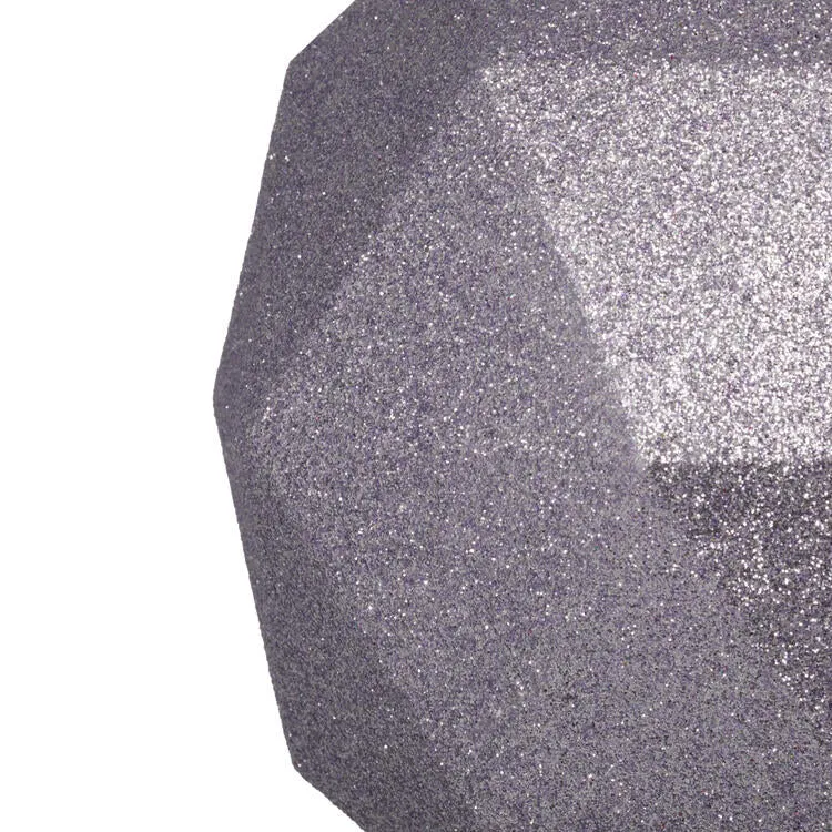 6" Lilac Glitter Geometric Balls Ornaments 4 Per Bag