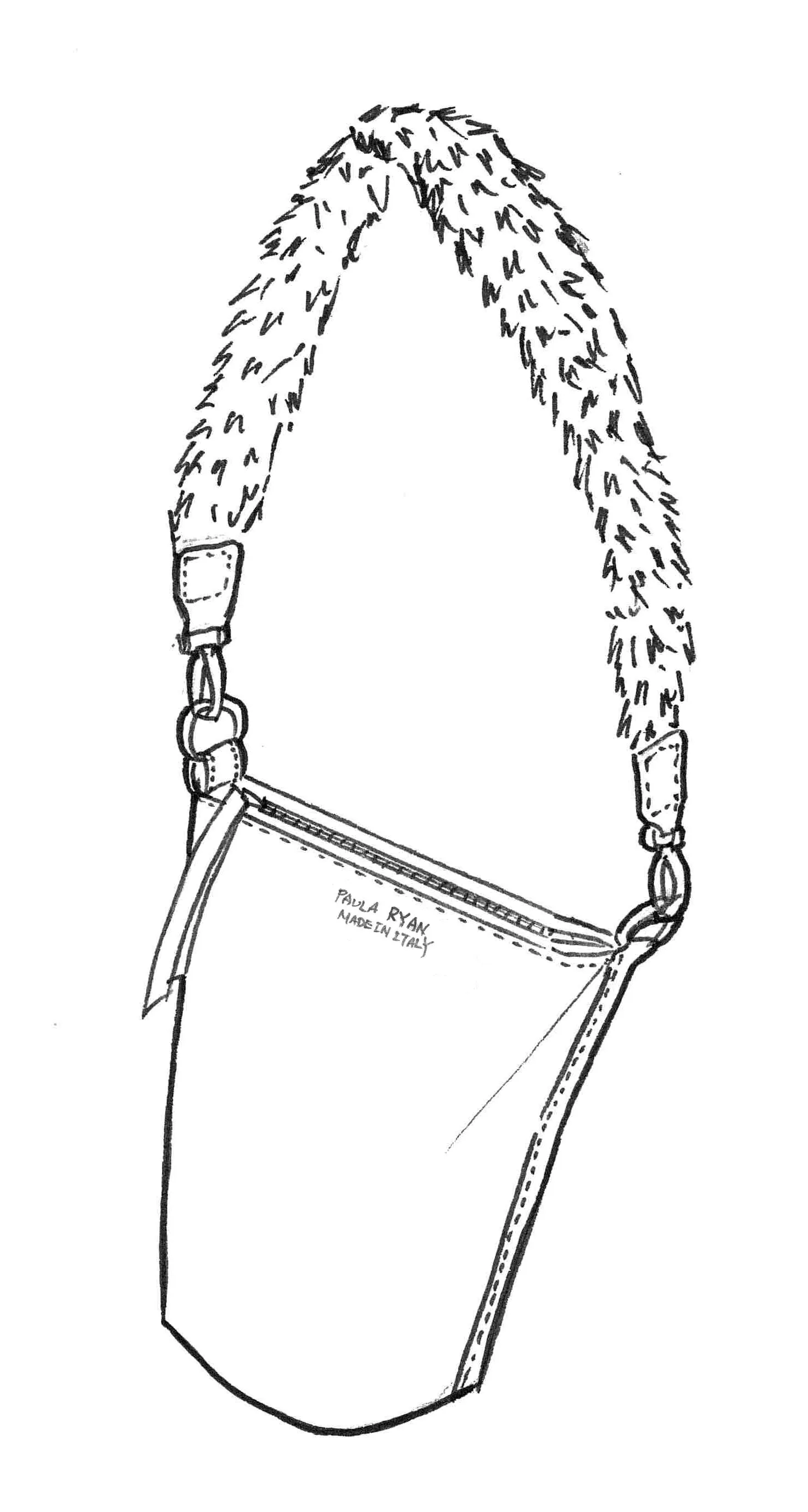 8510 Fur Handle Leather Bag