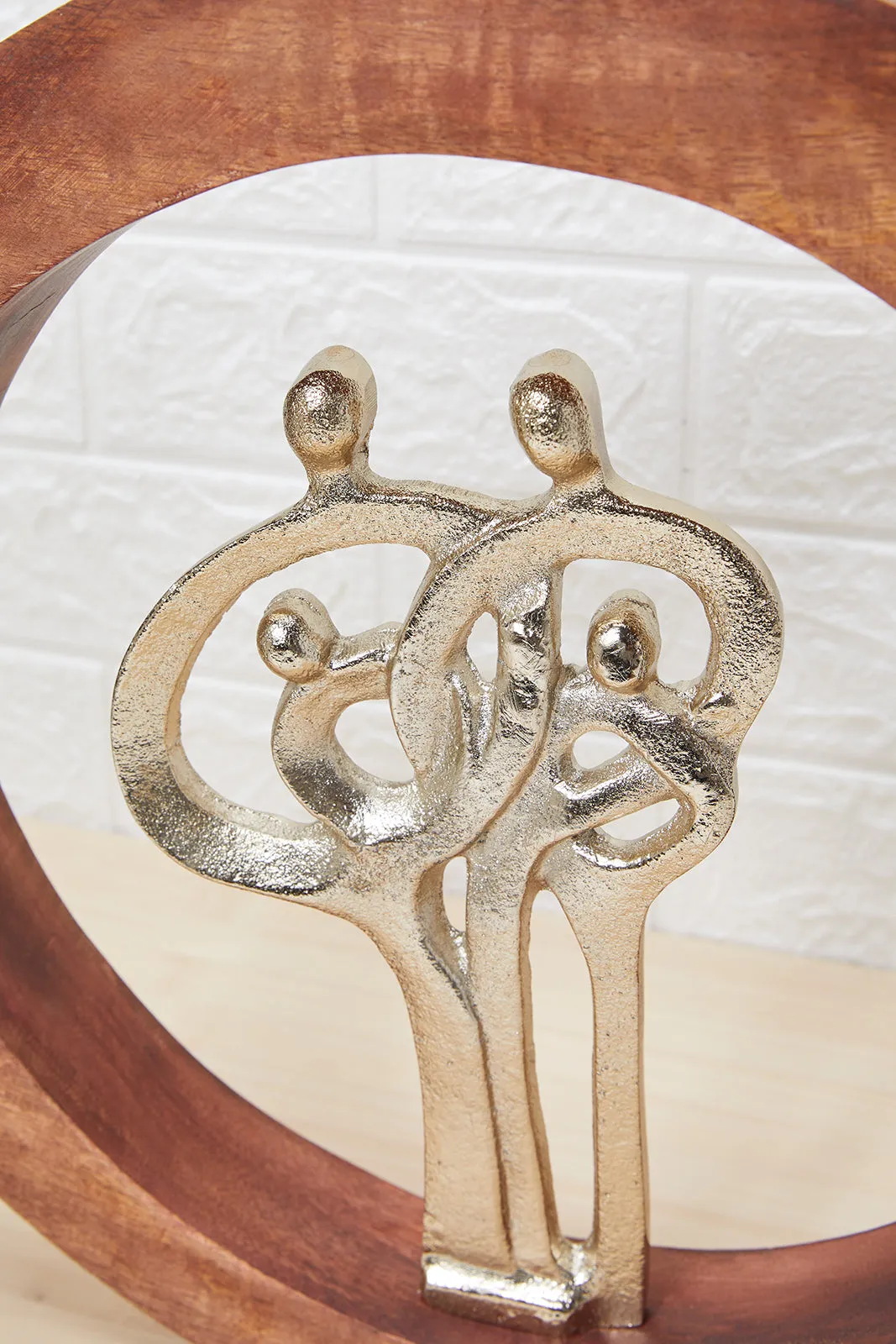 Al Fresco Decorative Abstract Artefact With Wooden Ring