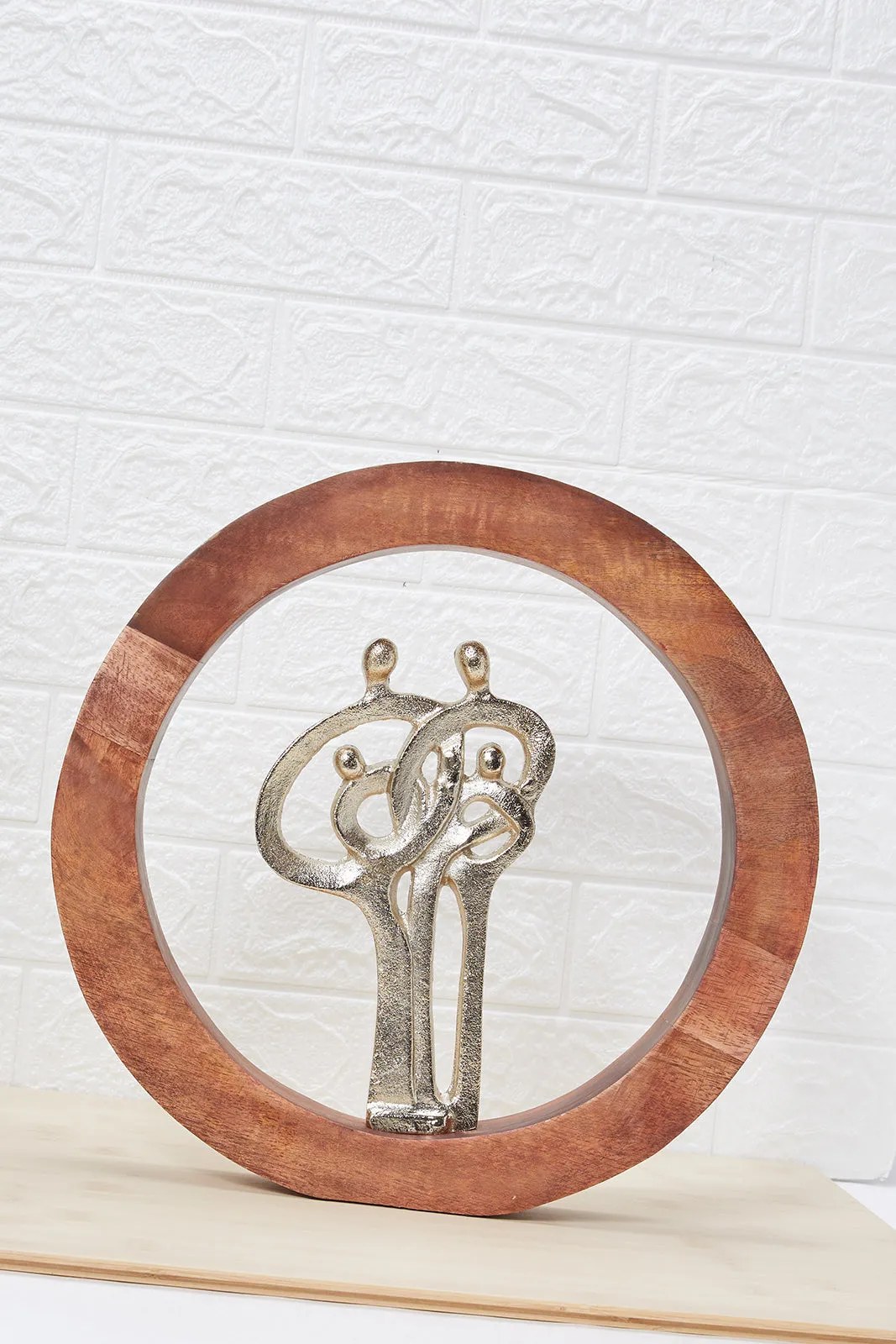 Al Fresco Decorative Abstract Artefact With Wooden Ring