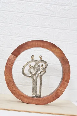 Al Fresco Decorative Abstract Artefact With Wooden Ring
