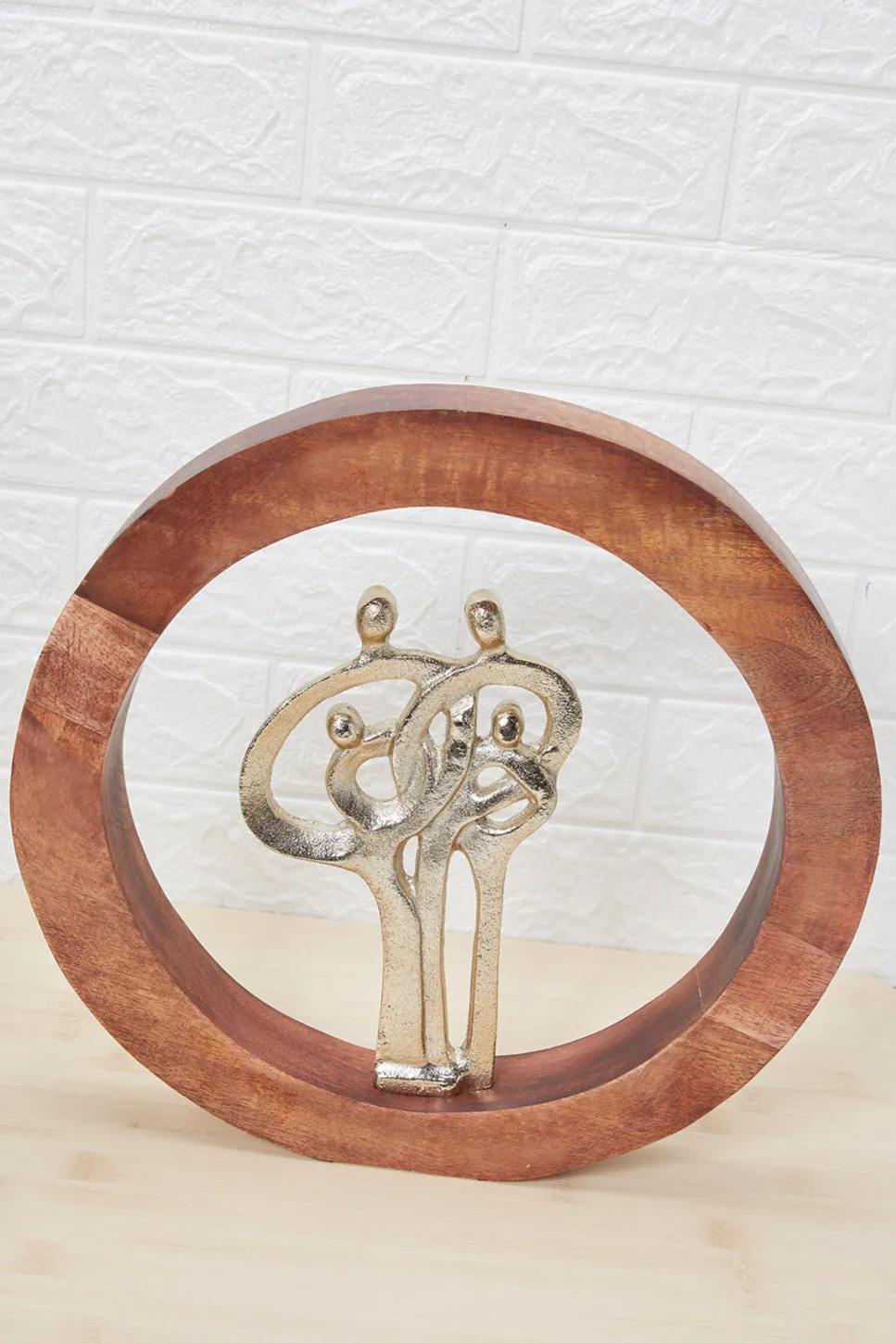 Al Fresco Decorative Abstract Artefact With Wooden Ring