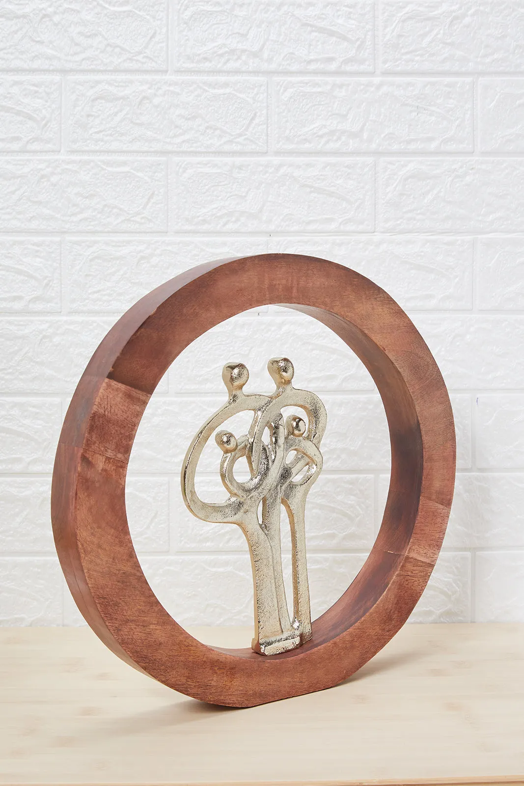 Al Fresco Decorative Abstract Artefact With Wooden Ring