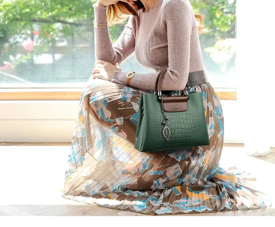 Alligator 3-Layer Luxury Crossbody