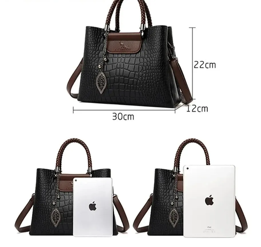 Alligator 3-Layer Luxury Crossbody