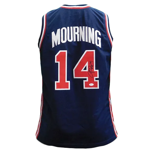 Alonzo Mourning Autographed USA Basketball Jersey (JSA)