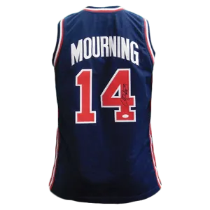 Alonzo Mourning Autographed USA Basketball Jersey (JSA)