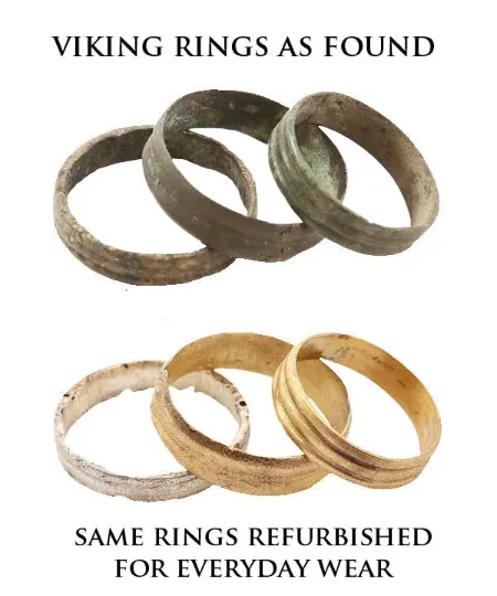 ANCIENT VIKING WEDDING RING, 9th-11th CENTURY AD, SIZE 12 1/2