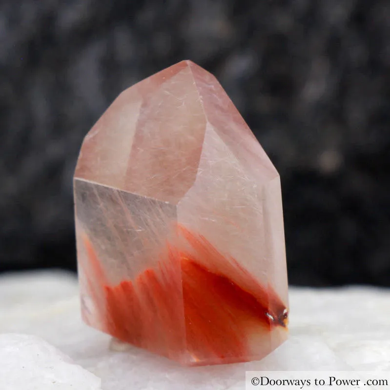 Angel Phantom Amphibole Quartz Channeling Crystal Point - Rare