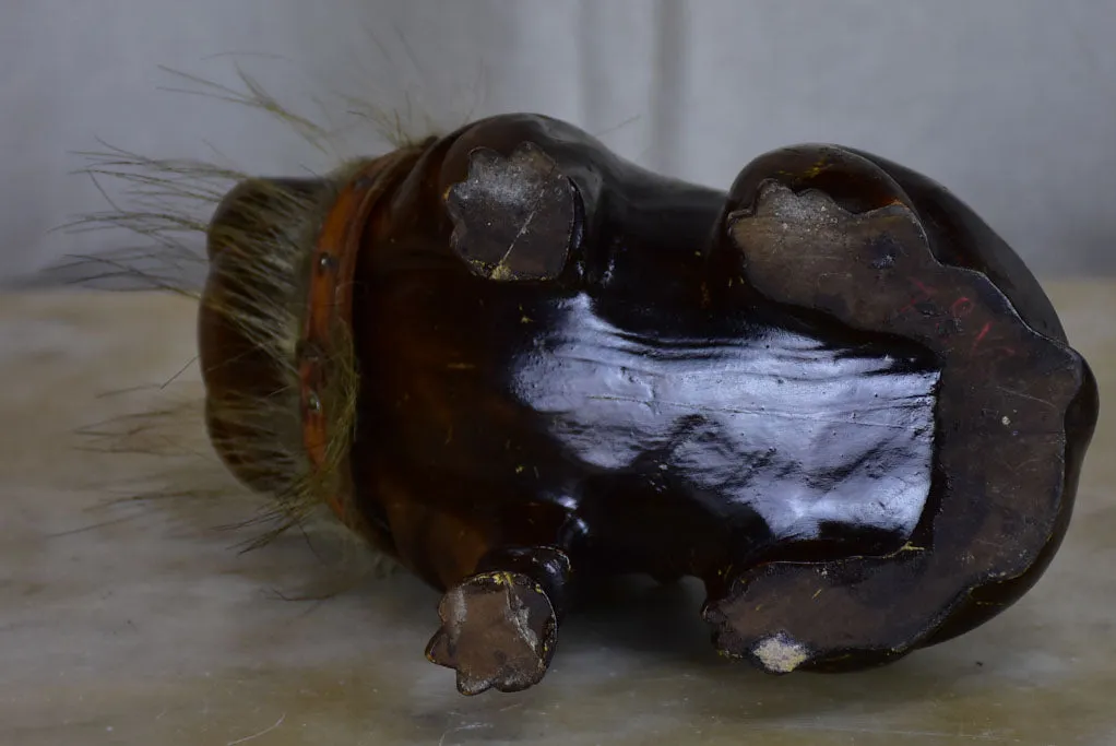Antique French bulldog tobacco container