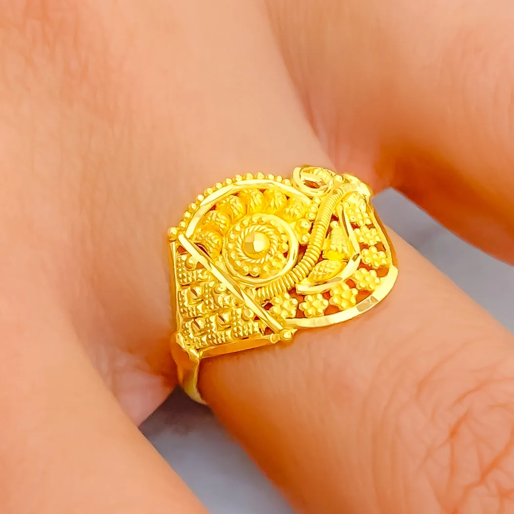 Artistic Fancy 22K Gold Ring