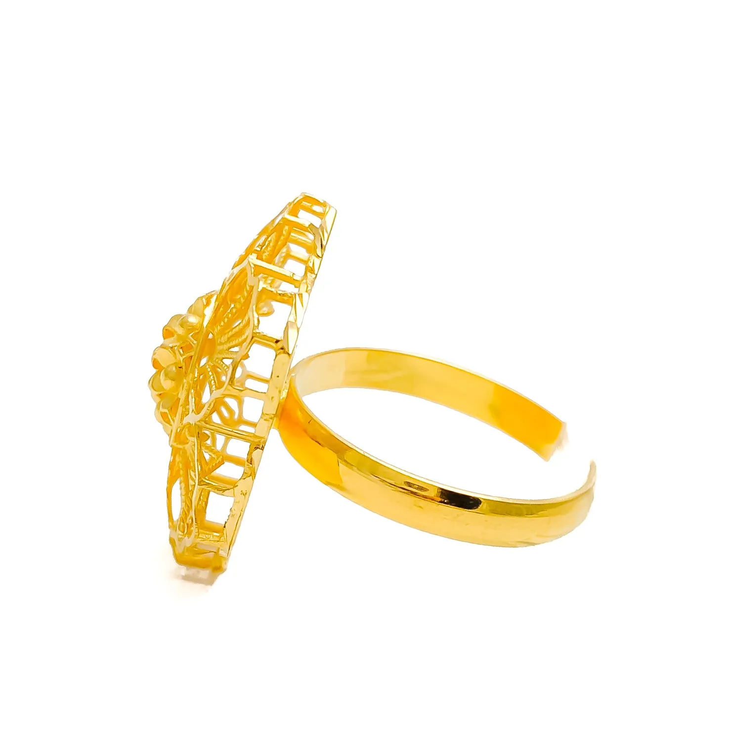 Artistic Flower 21k Gold Ring