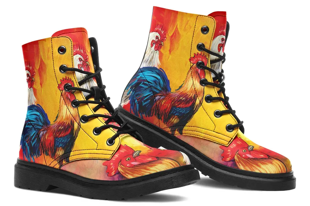 Artistic Rooster Boots