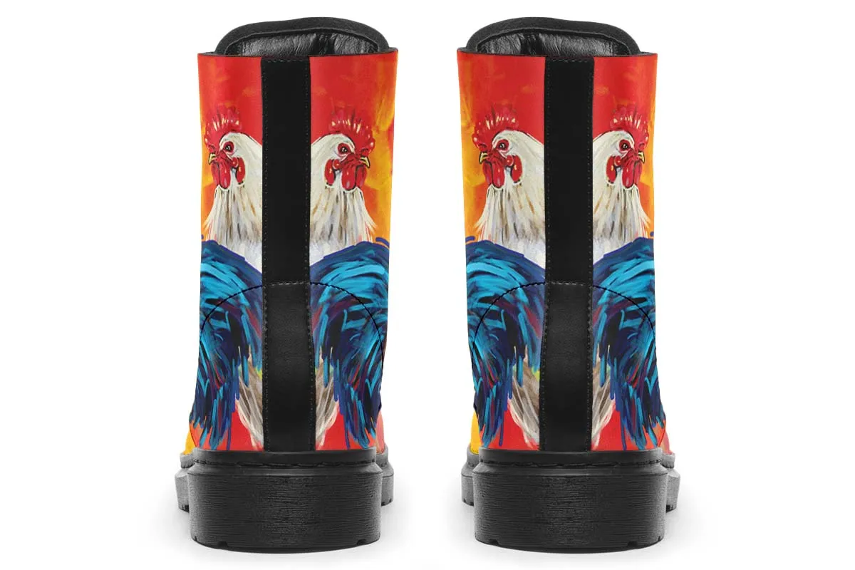 Artistic Rooster Boots
