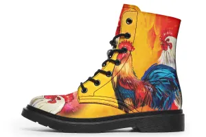 Artistic Rooster Boots