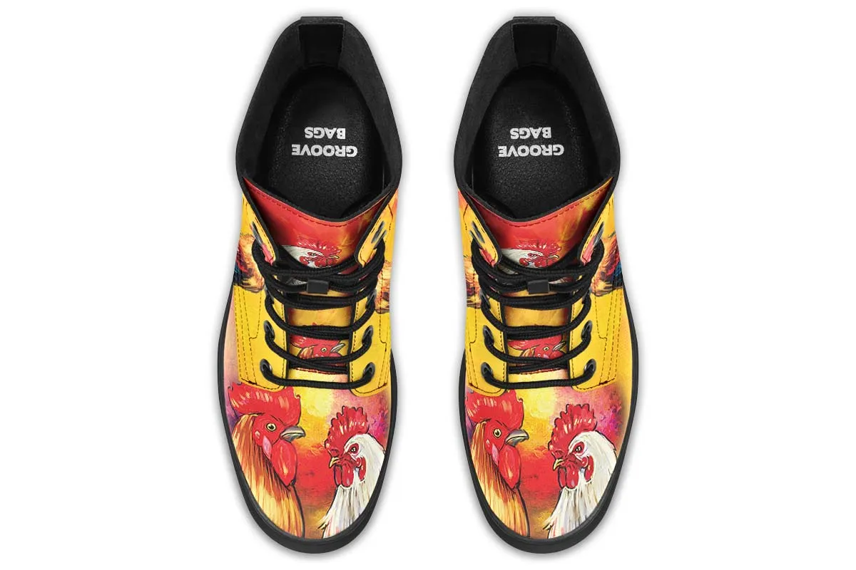 Artistic Rooster Boots