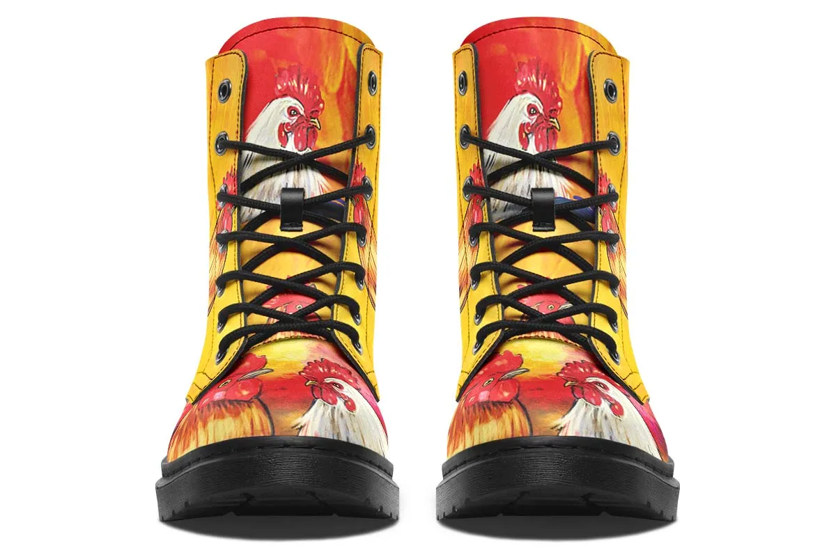 Artistic Rooster Boots
