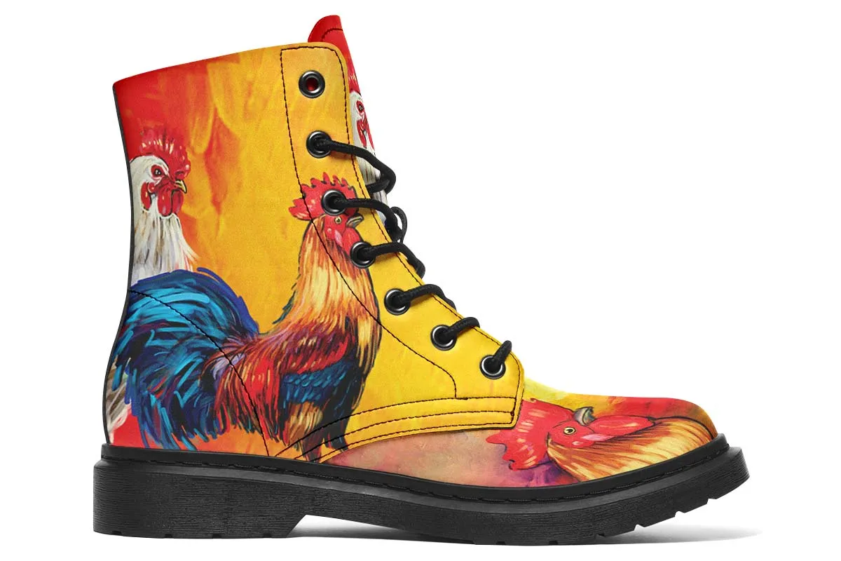 Artistic Rooster Boots