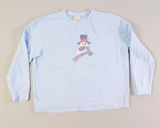 Artistic Snowman-Large Christmas Sweater