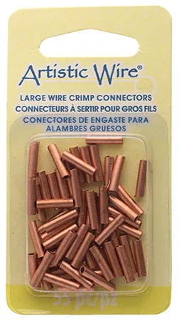 Artistic Wire Large Crimp Tubes 10mm Non-Tarnish  For 14ga 50pcs