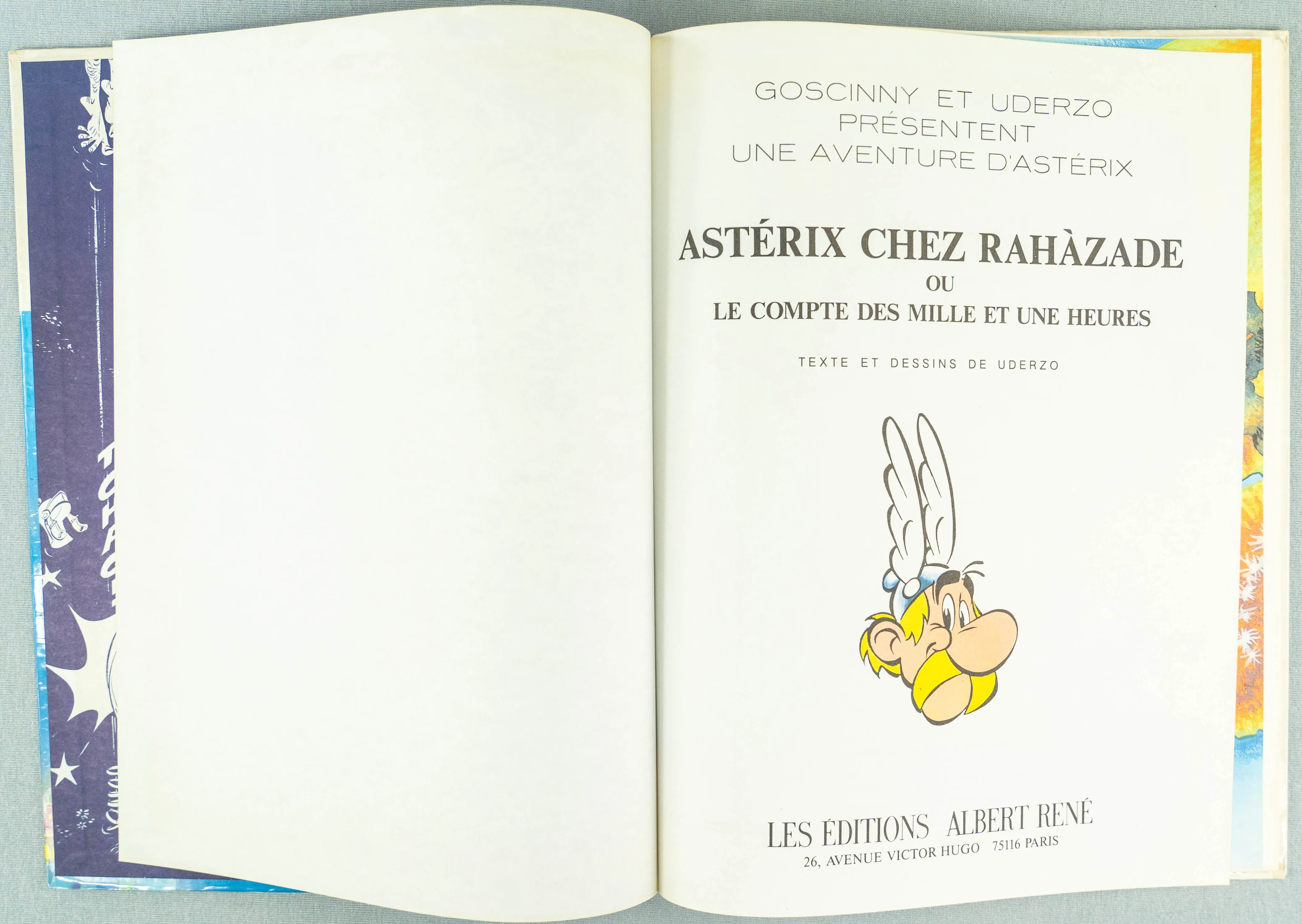 Asterix Chez Bahazade: Ediitions Rene 1987 1st Belgian Rare HB EO