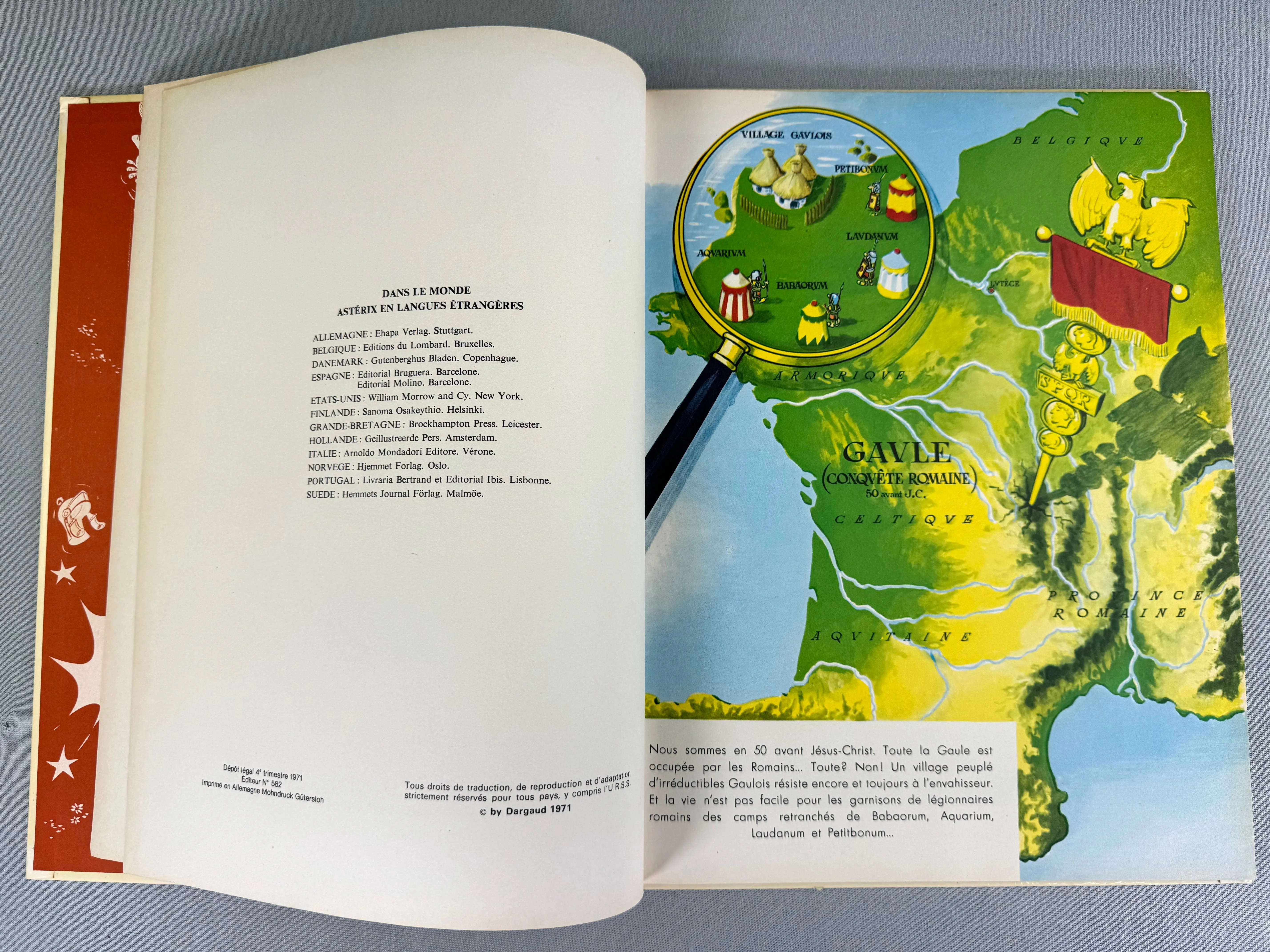Asterix: Le Domaine Des Dieux - Dargaud 1971 1st French Edition Rare HB EO