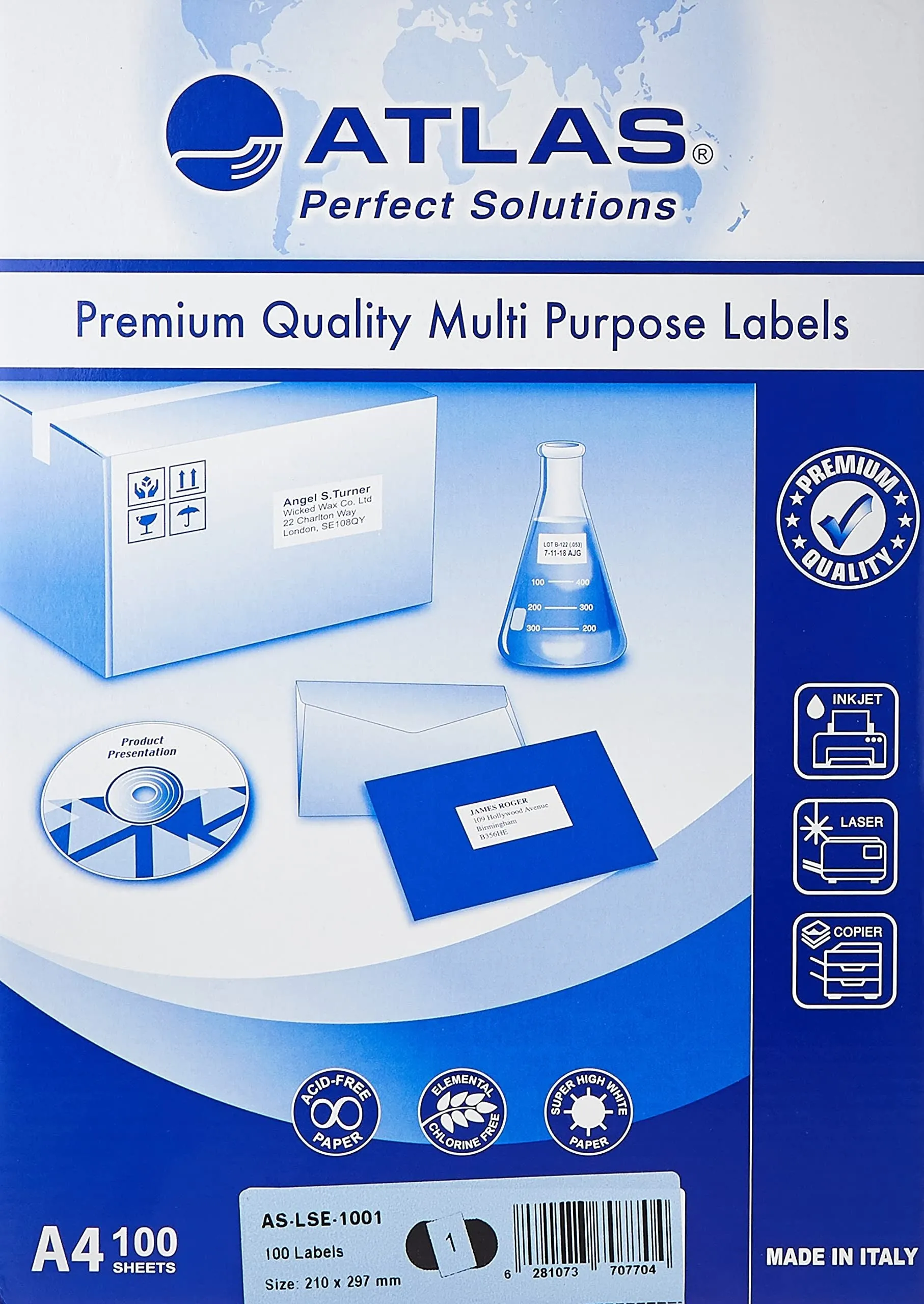 ATLAS MULTI PURPOSE LABELS 210x297