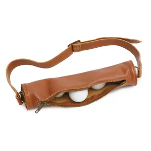 Authentic Vintage Leather Golf Ball Holder | Golf Ball Storage Bag