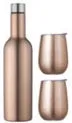 Avanti Double Wall Wine Traveller Set - Rose Gold