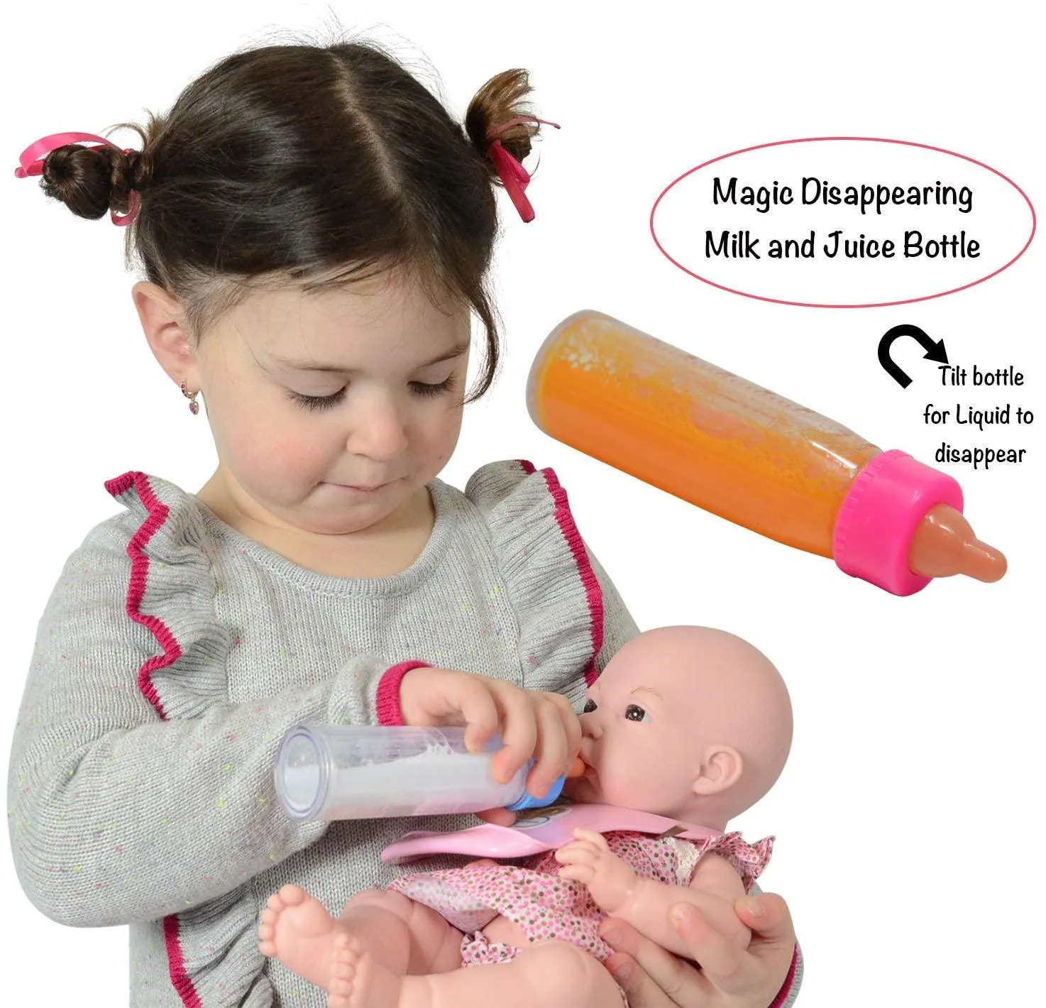 Baby Doll Accessories, Doll Magic Bottles & Doll Feeding Set in a Bag