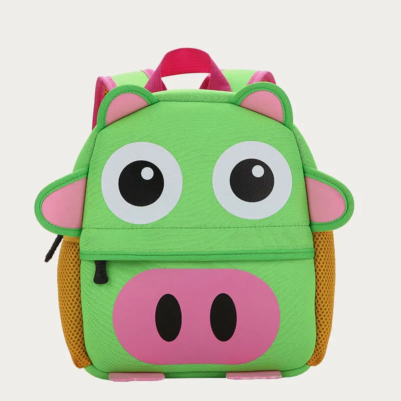 Backpack For Kids Cute Cartoon Animal Pattern Nylon Schoolbag