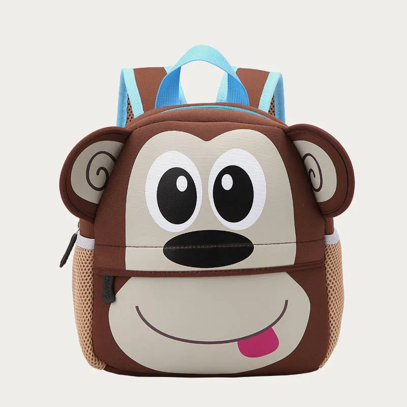 Backpack For Kids Cute Cartoon Animal Pattern Nylon Schoolbag