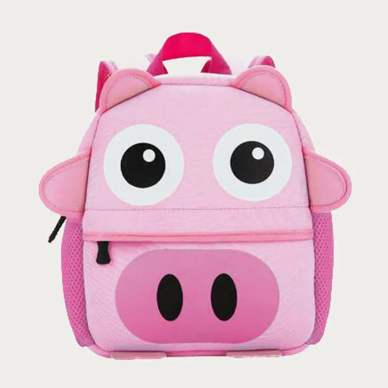 Backpack For Kids Cute Cartoon Animal Pattern Nylon Schoolbag