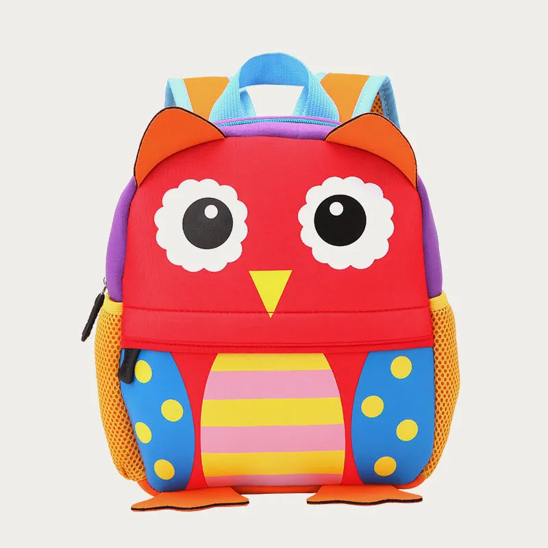 Backpack For Kids Cute Cartoon Animal Pattern Nylon Schoolbag