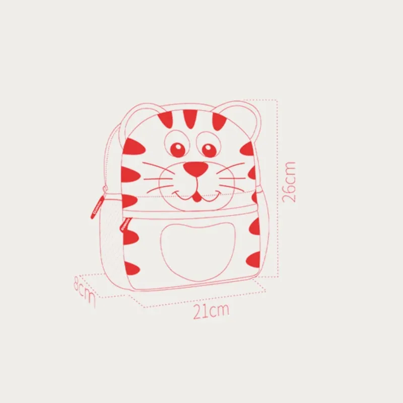 Backpack For Kids Cute Cartoon Animal Pattern Nylon Schoolbag