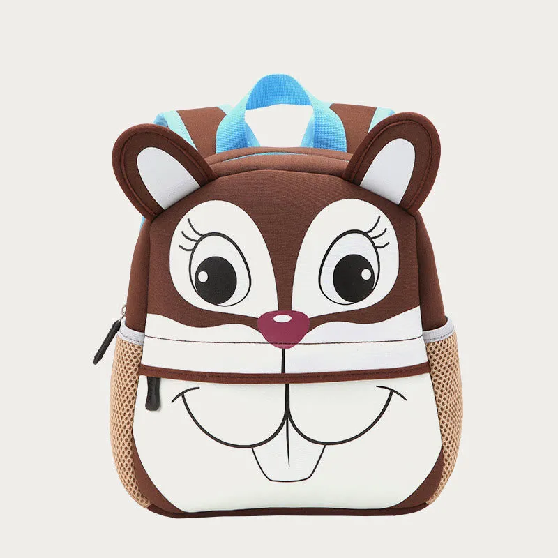 Backpack For Kids Cute Cartoon Animal Pattern Nylon Schoolbag