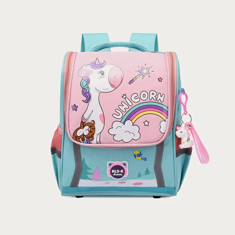 Backpack For Kids Cute Cartoon Unicorn Dinosaur Oxford Schoolbag