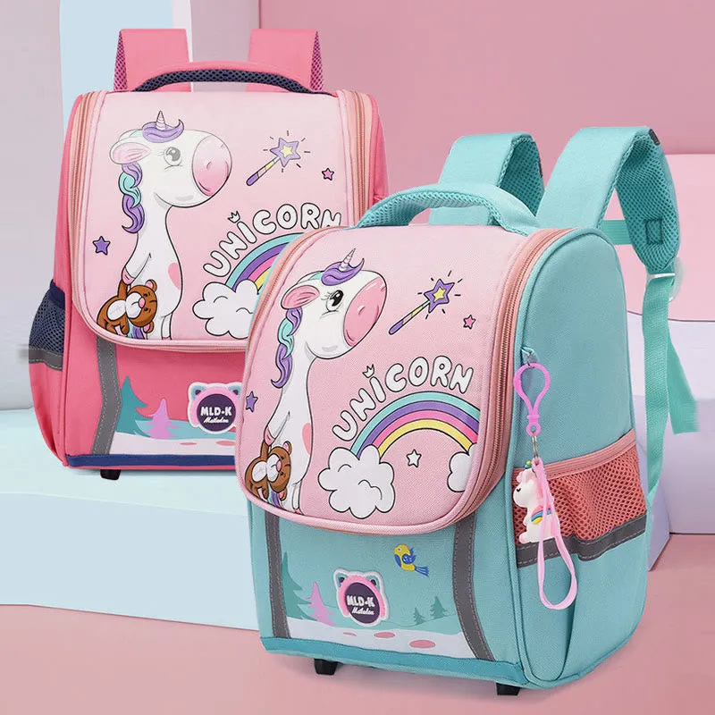Backpack For Kids Cute Cartoon Unicorn Dinosaur Oxford Schoolbag