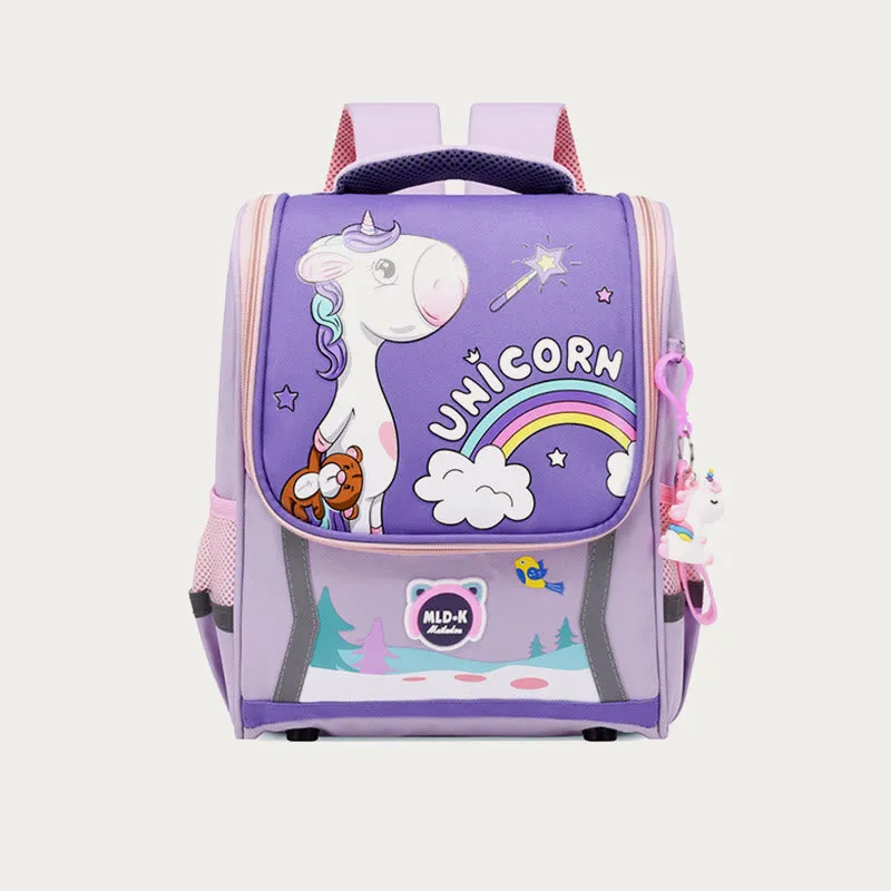 Backpack For Kids Cute Cartoon Unicorn Dinosaur Oxford Schoolbag