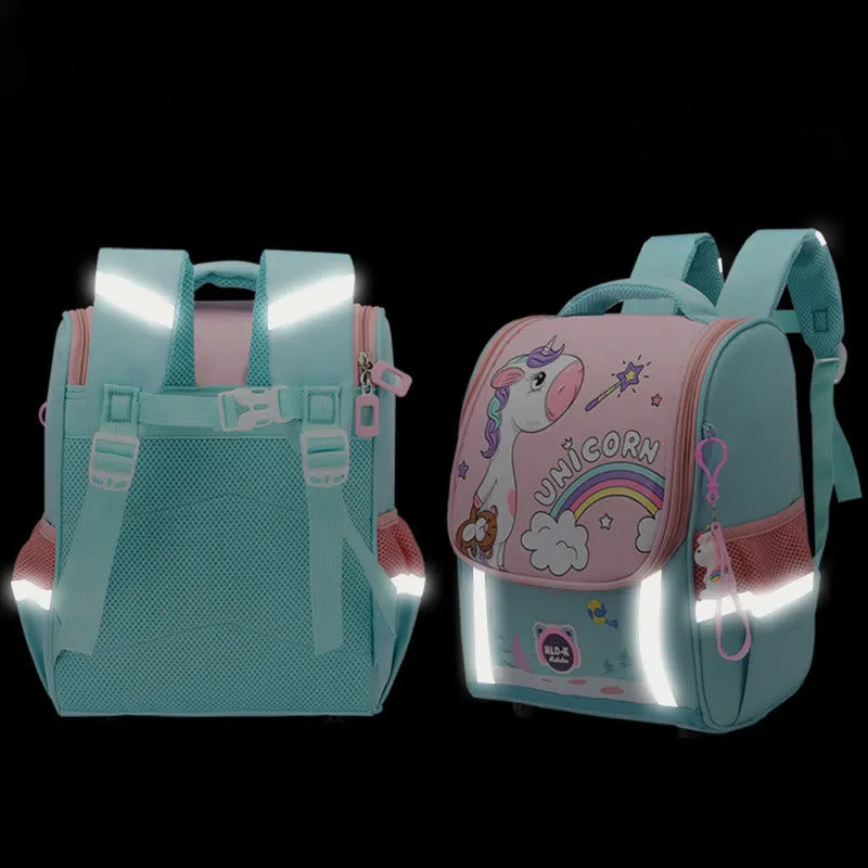Backpack For Kids Cute Cartoon Unicorn Dinosaur Oxford Schoolbag