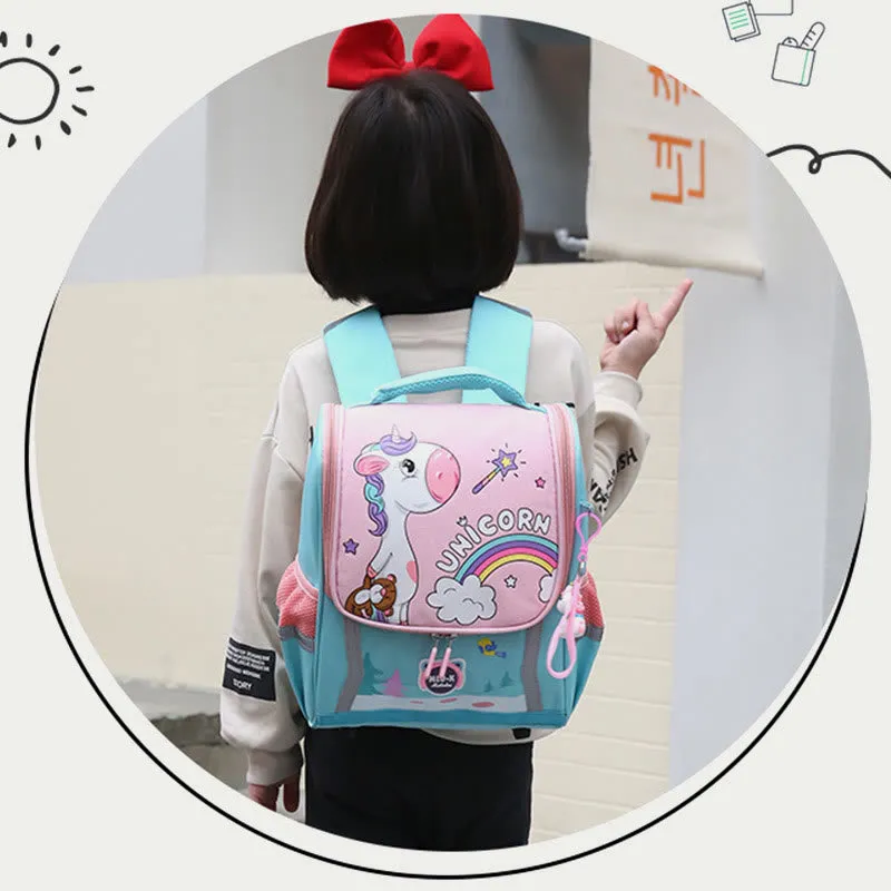 Backpack For Kids Cute Cartoon Unicorn Dinosaur Oxford Schoolbag